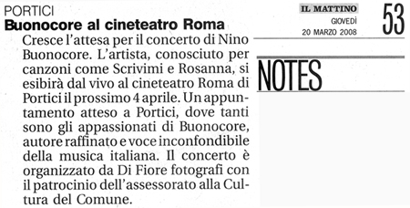 Il Mattino -  Nino BUonocore in concerto